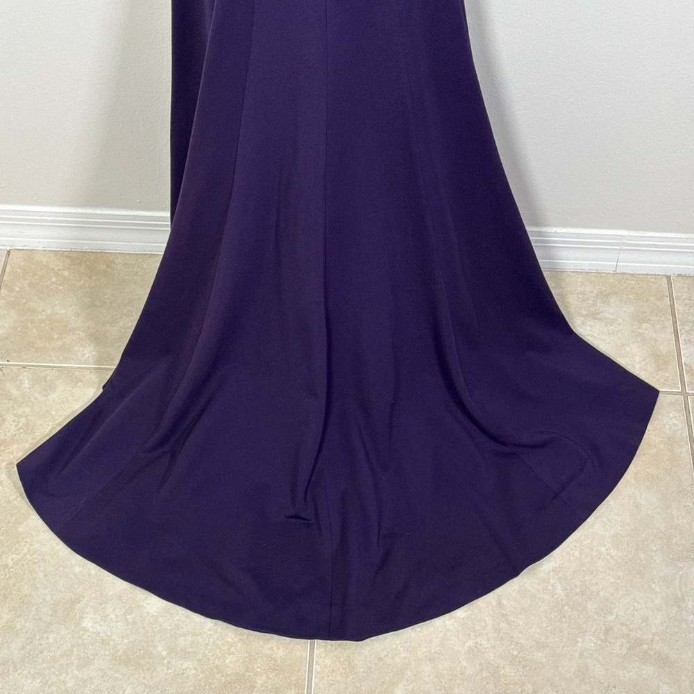 Jovani Gown Women 4 Purple Open Back Halter Neck Formal Dress Style 37592 - Picture 3 of 16